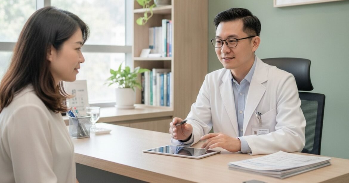 吳芮醫師細心講解眼袋與浮腫區別，透過圖表說明醫美對策。